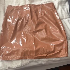 Shiny Tan Women's Skirt